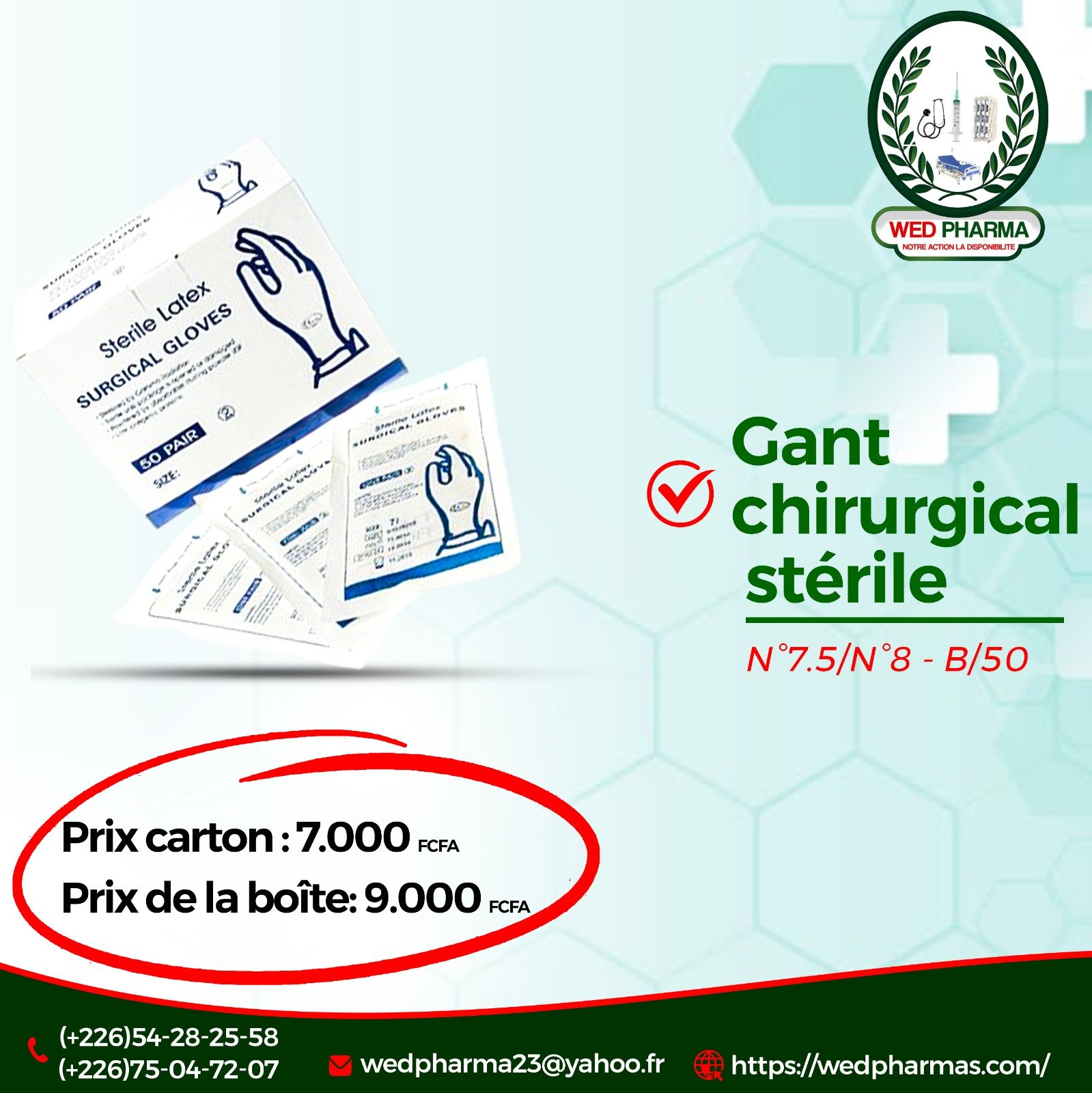 Gant chirurgical stérile