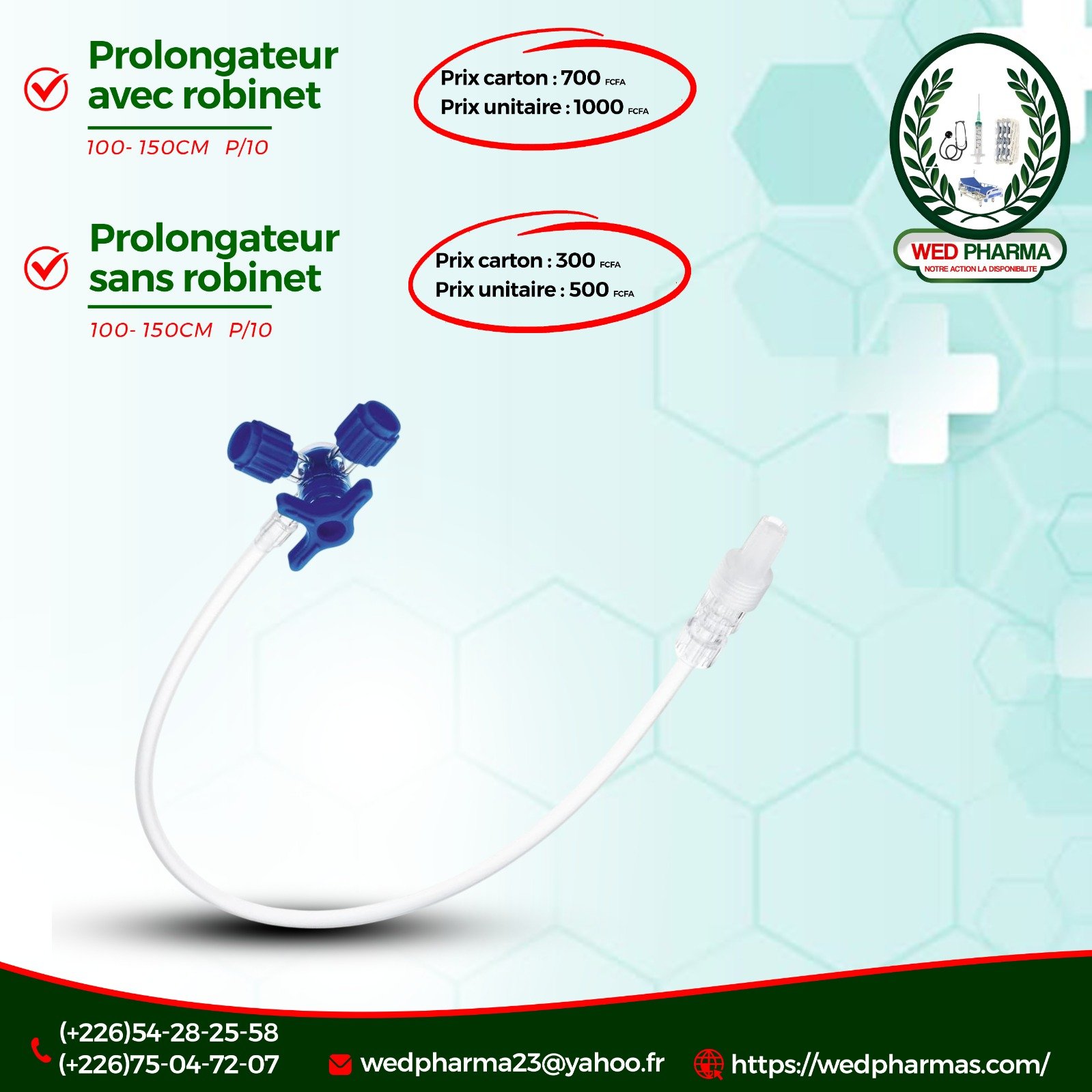 Prolongateur avec robinet