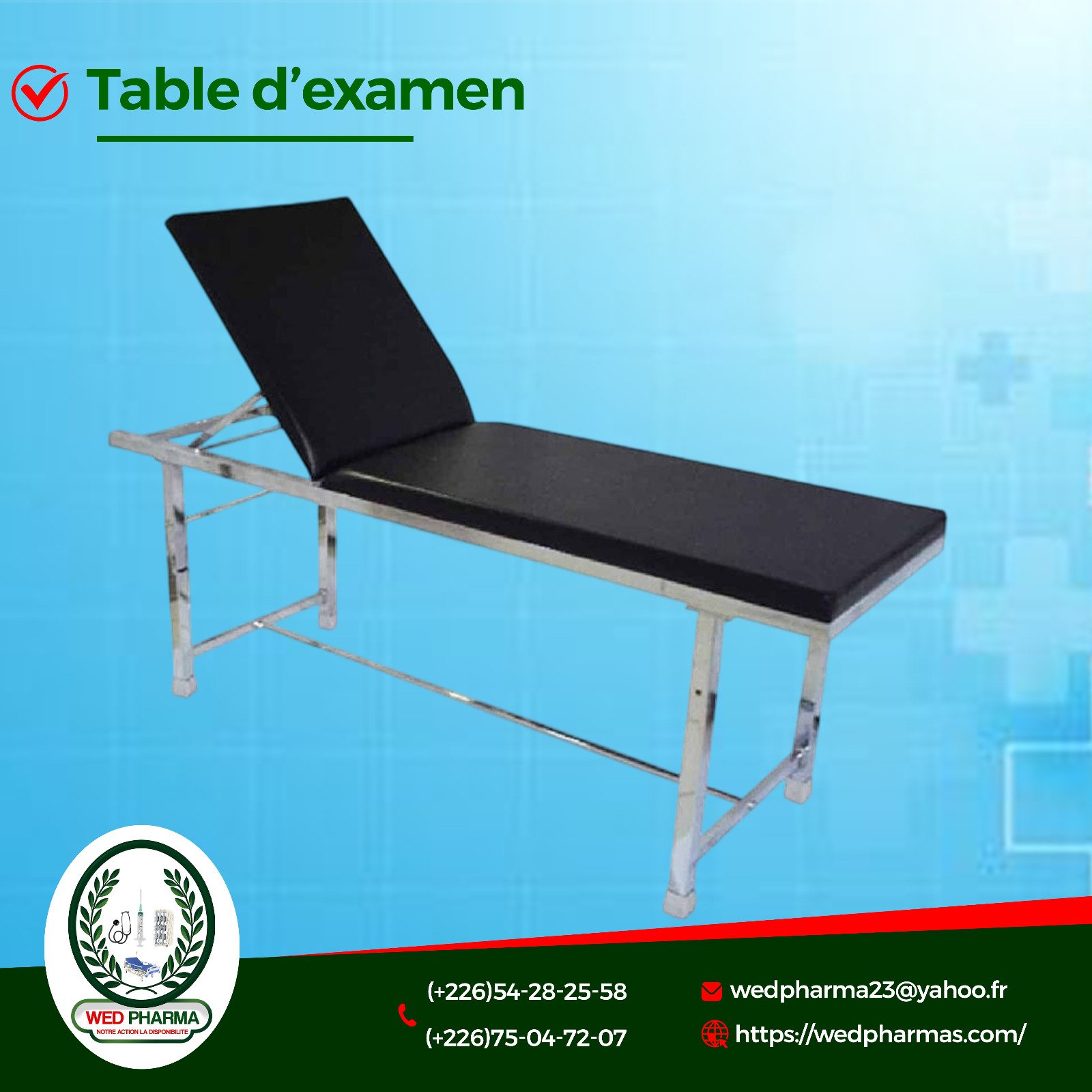 Table d'examen