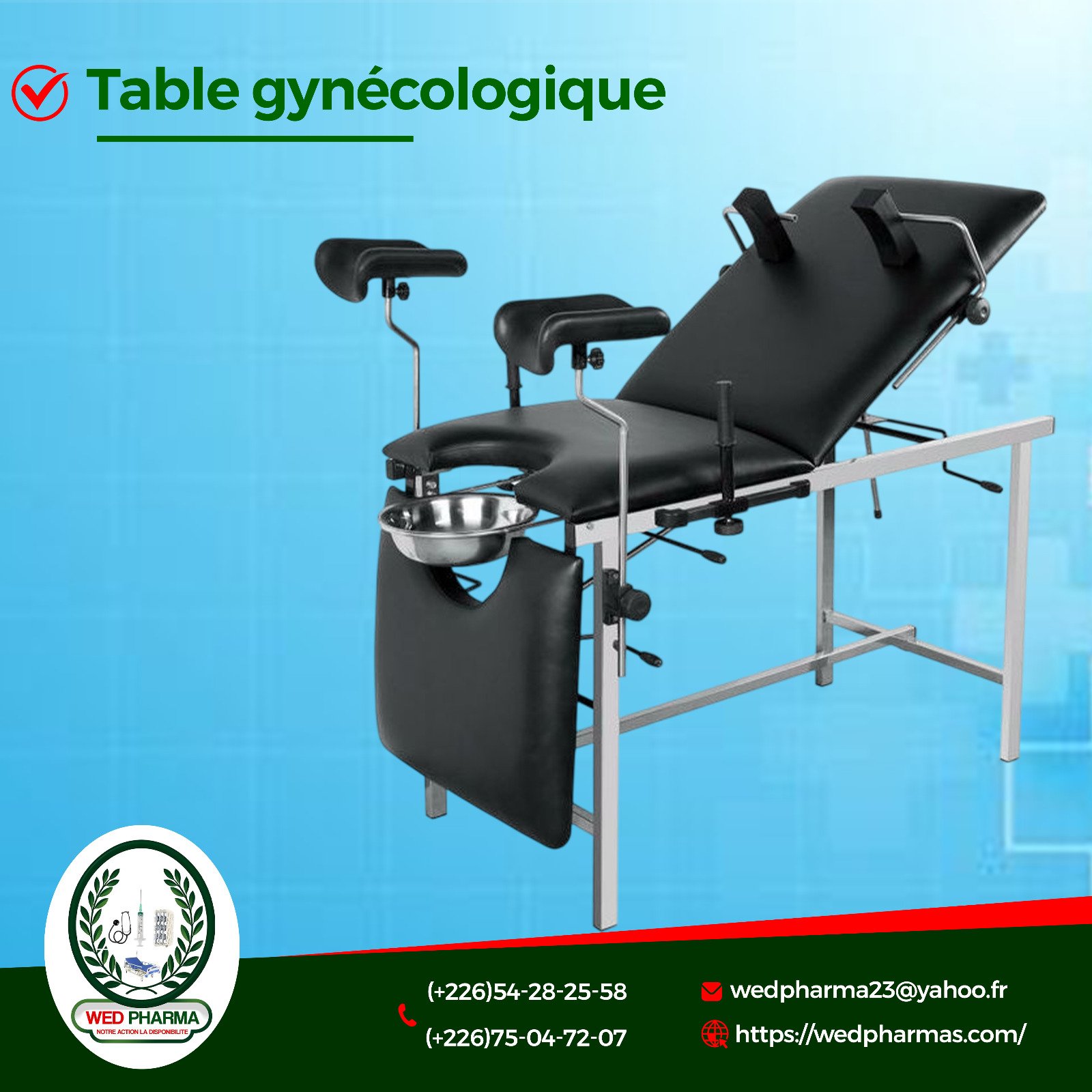 Table gynecologique