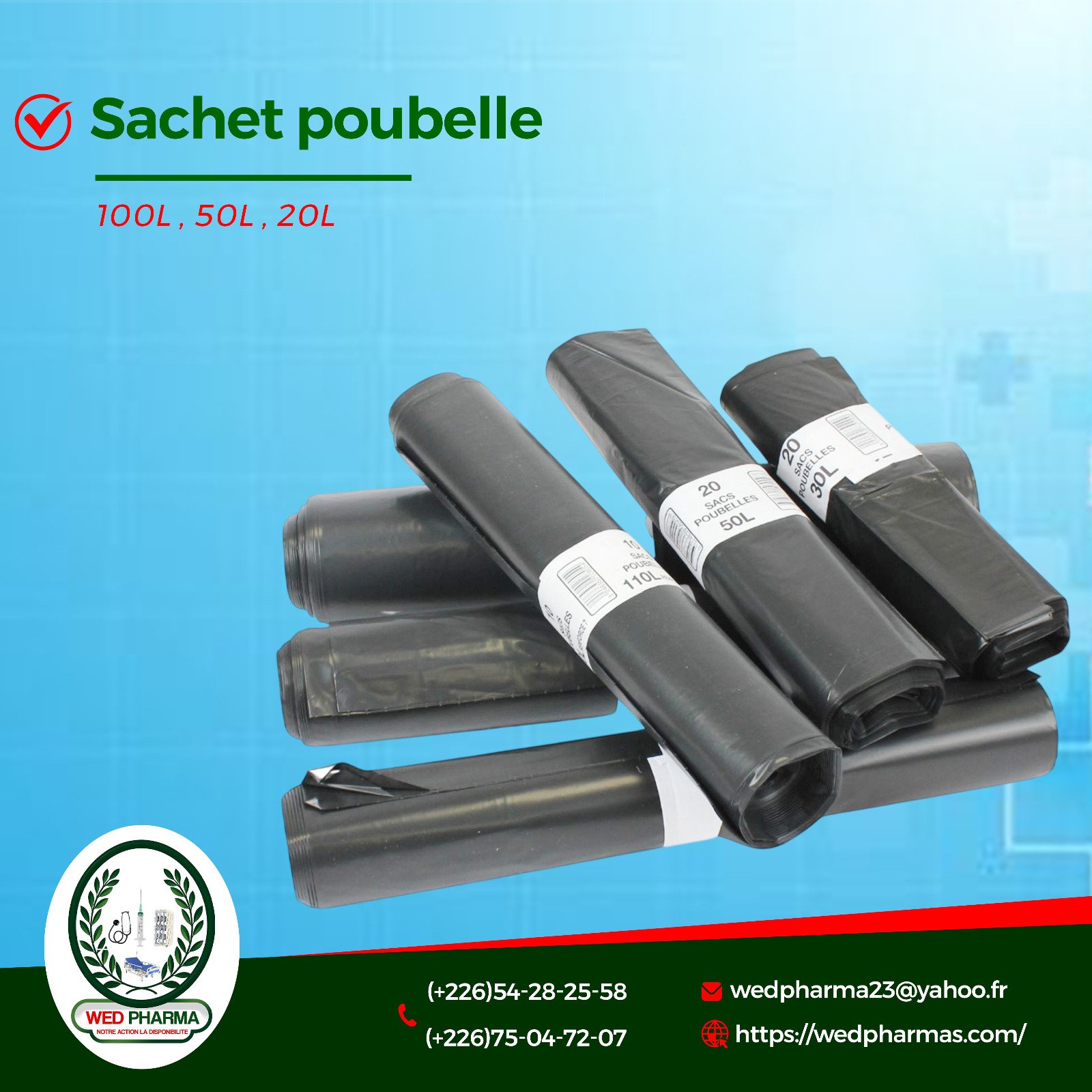 Sachet poubelle 100L